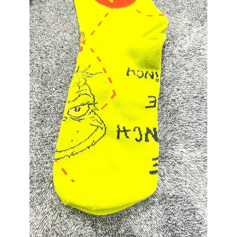 McDonalds Dr Seuss The Grinch Christmas Crew Socks Lime Green Holiday Mens Sock